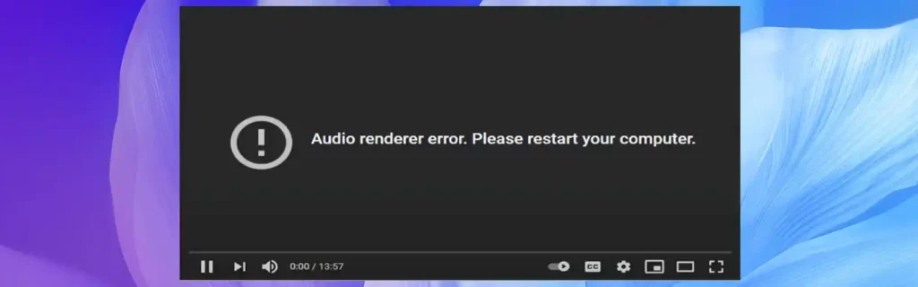 Audio Renderer Error Dell