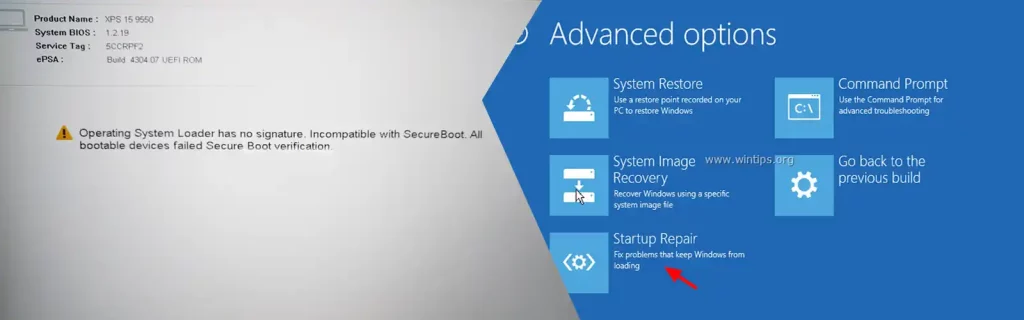 Operating System Loader Has No Signature