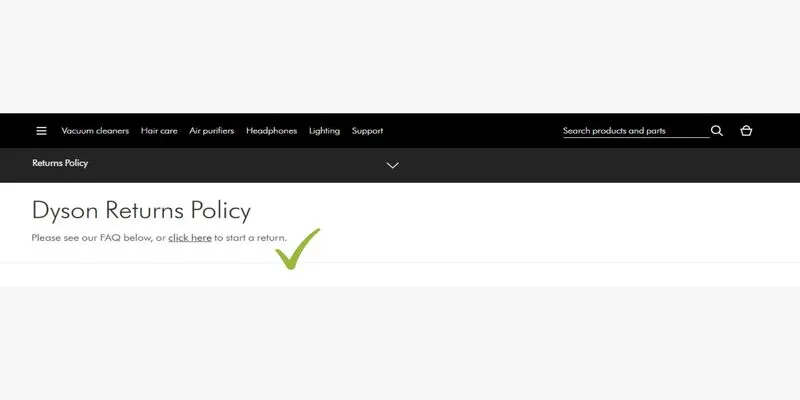 Dyson Return Policy